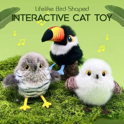 ❤️50% Rabatt🎁Das neue Spielzeug für Ihr Kätzchen🐱Lebensechtes interaktives Katzenspielzeug in Vogelform