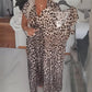 💞Neuankunft 60% Rabatt👗Damen V-Ausschnitt Leopard Print Kleid💃