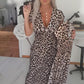 💞Neuankunft 60% Rabatt👗Damen V-Ausschnitt Leopard Print Kleid💃