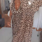 💞Neuankunft 60% Rabatt👗Damen V-Ausschnitt Leopard Print Kleid💃