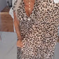💞Neuankunft 60% Rabatt👗Damen V-Ausschnitt Leopard Print Kleid💃