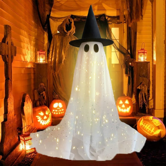 🎁Halloween-Aktion 50 % RABATT🎃🌠 65 Zoll großer, glitzernder Geist 👻