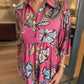 ☀️Sommer-Hot-Sale - 50% Rabatt❤️Lockeres Damen-Kleid mit Vintage-Print und V-Ausschnitt