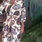 ☀️Sommer-Hot-Sale - 50% Rabatt❤️Lockeres Damen-Kleid mit Vintage-Print und V-Ausschnitt