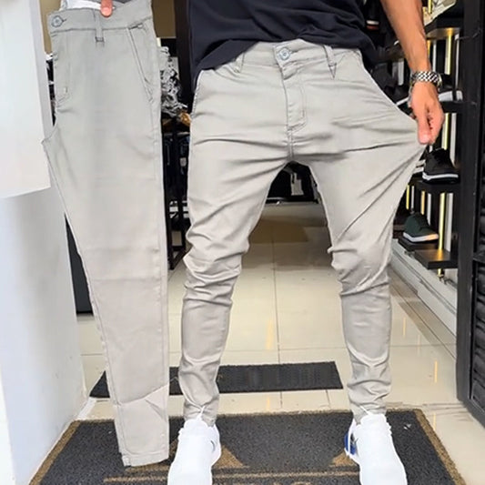 🔥Herbst-Sonderverkauf 50 % Rabatt🔥🍂Slim-Fit-Freizeithose für Herren in Uni-Farben