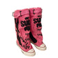 🎁2025 Herbst-Neuheiten: 50 % Rabatt 👢✨Flache Retro-Stiefel aus Canvas mit mittlerem Schaft für Damen