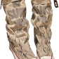 🎁2025 Herbst-Neuheiten: 50 % Rabatt 👢✨Flache Retro-Stiefel aus Canvas mit mittlerem Schaft für Damen