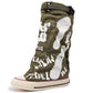 🎁2025 Herbst-Neuheiten: 50 % Rabatt 👢✨Flache Retro-Stiefel aus Canvas mit mittlerem Schaft für Damen