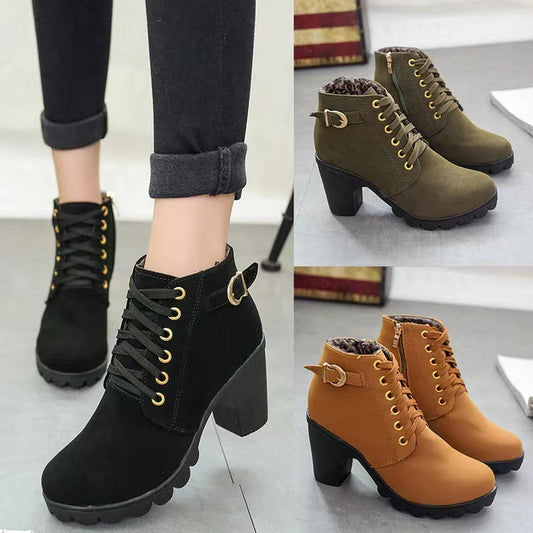 🎁🍁Herbst-Sonderangebot 50 % Rabatt🍂2025 Neuheit für diesen Herbst:Damenstiefel mit klobigem Absatz👠