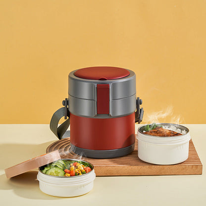 🔥45% Rabatt🏠🥙Mehrschichtige Edelstahl-Lunchbox mit großem Fassungsvermögen und extralanger Isolierung