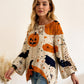 🎁🎃Halloween-Sonderangebot mit 50 % Rabatt💓Lockerer Halloween-Strickpullover für Damen mit Fledermausärmeln