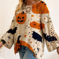 🎁🎃Halloween-Sonderangebot mit 50 % Rabatt💓Lockerer Halloween-Strickpullover für Damen mit Fledermausärmeln