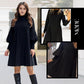 🎁💓2025 Neues Design 50 % Rabatt🍁Elegantes Schwarzes Plisseekleid für Damen mit Laternenärmeln