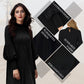 🎁💓2025 Neues Design 50 % Rabatt🍁Elegantes Schwarzes Plisseekleid für Damen mit Laternenärmeln