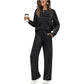 🔥LETZTER TAG 60 % RABATT💓Set aus Damen-Oberteil mit Rundhalsausschnitt und Hose mit Kordelzug🌟💯