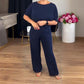 🎁Weihnachtsverkauf 50 % Rabatt🍁Elegantes 3-teiliges Set aus langem Cardigan, Oberteil und Hose