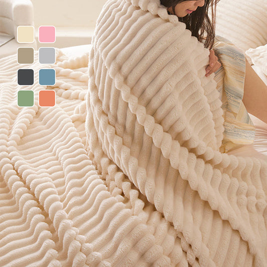 🎁Letzter Tag Sonderpreis: €14,99!!❄️⛄Superweiche Fell-Rippfleece-Decke