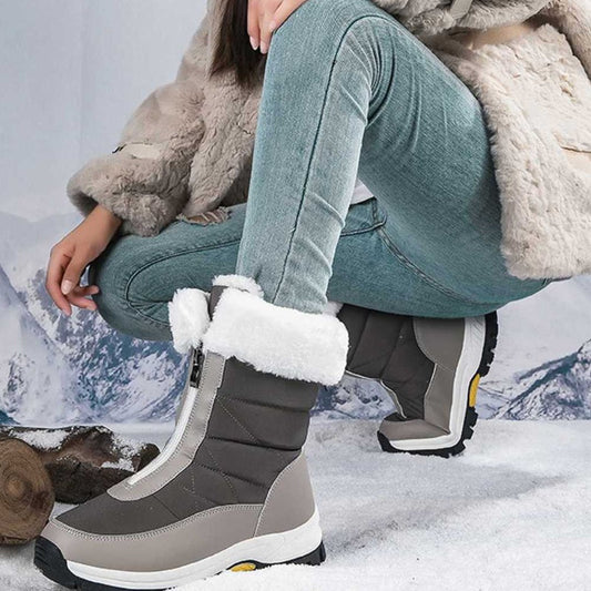 🔥Solange der Vorrat reicht 50 % Rabatt!💝👢Rutschfeste, warme Schneestiefel mit Reißverschluss für Damen✨