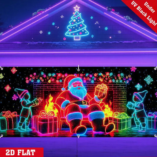 🎁🎄Solange der Vorrat reicht 50 % Rabatt!🎅UV-fluoreszierendes Weihnachtsbanner✨