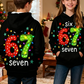 🎁🎅Weihnachtsangebot 2025: 50% Rabatt🎄Kinder Weihnachts-Kapuzenpullover mit „67“ Grafik-Print🌟