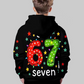 🎁🎅Weihnachtsangebot 2025: 50% Rabatt🎄Kinder Weihnachts-Kapuzenpullover mit „67“ Grafik-Print🌟