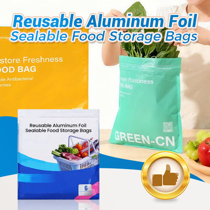 🔥Letzter Tag des Ausverkaufs 50 % Rabatt🏠🌟Reusable Aluminum Foil Sealable Food Storage Bags