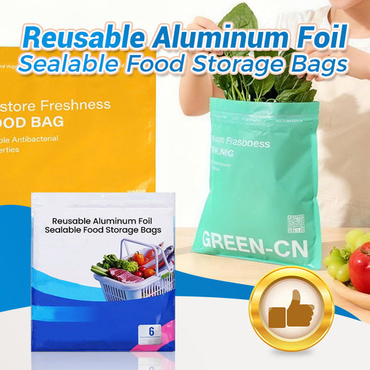 🔥Letzter Tag des Ausverkaufs 50 % Rabatt🔥Reusable Aluminum Foil Sealable Food Storage Bags🏠🌟