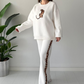 🔥Neujahrsgeschenk – 50% RABATT!💓Damen 2-teiliges Casual-Set (mit Leopardenprint-Akzent) – Oversized & Bequem: Nie wieder Outfit-Stress!
