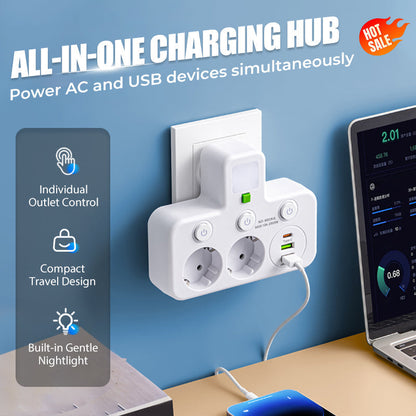 🔋⚡Neujahrsgeschenk – 50% Rabatt!🔌Intelligente Steckerleiste mit USB & Nachtlicht – Vielseitig & Sicher!