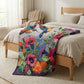 🔥2026 Neuheiten, 50 % Rabatt!🎁🦜Kuschelige und weiche Flanelldecke mit Blumenmuster