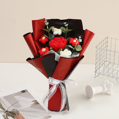 💐Muttertags-Special – 50 % RABATT! 💕Eleganter Handgefertigter Häkelblumenstrauß – Perfektes Muttertagsgeschenk