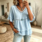 🔥🌸Letzter Tag! 50% Rabatt👚Bohemian top met uitsparingen en franjes voor dames