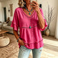 🔥🌸Letzter Tag! 50% Rabatt👚Bohemian top met uitsparingen en franjes voor dames