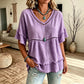 🔥🌸Letzter Tag! 50% Rabatt👚Bohemian top met uitsparingen en franjes voor dames