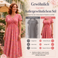 🌸 Blumiges V-Ausschnitt-Kleid mit Taillendrehung – elegant und lässig für jeden Anlass