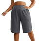 Women's Casual Wide-Leg Knee-Length Shorts
