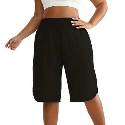 Women's Casual Wide-Leg Knee-Length Shorts
