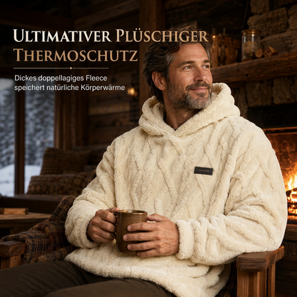 📢📢50% Rabatt!!!🎉✨Herren Winter Kapuzenpullover mit Fleecefutter, Jacquard-Muster, langärmeliges Sweatshirt für Freizeit und Outdoor-Aktivitäten