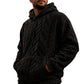 📢📢50% Rabatt!!!🎉✨Herren Winter Kapuzenpullover mit Fleecefutter, Jacquard-Muster, langärmeliges Sweatshirt für Freizeit und Outdoor-Aktivitäten