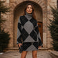 🎉⌛Neu–50% Rabatt für kurze Zeit!🎁🧥Damen Argyle-Strickpullover & Rock-Set