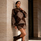 🎉⌛Neu–50% Rabatt für kurze Zeit!🎁🧥Damen Argyle-Strickpullover & Rock-Set
