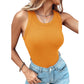 ☀️🔥SOMMER-DEAL -50% ! 🥰Geripptes Tanktop mit integriertem BH – Unsichtbarer Halt Maximaler Komfort · Weicher Stoff · Perfekte Passform für jeden Tag ✨