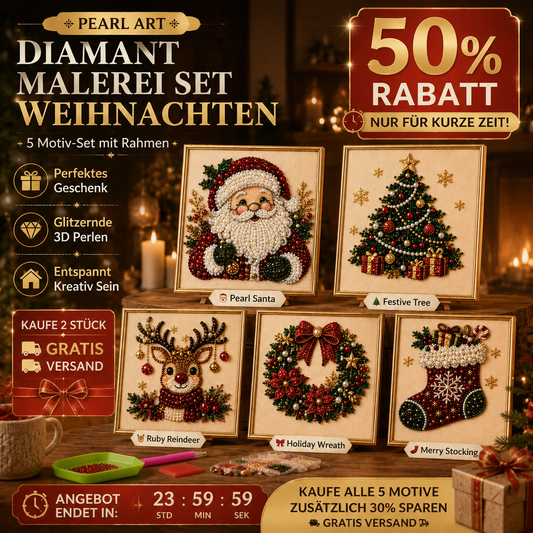 💎50% RABATT | 🎅Weihnachts Diamond Art Set – Kreativer Bastelspaß für Groß & Klein