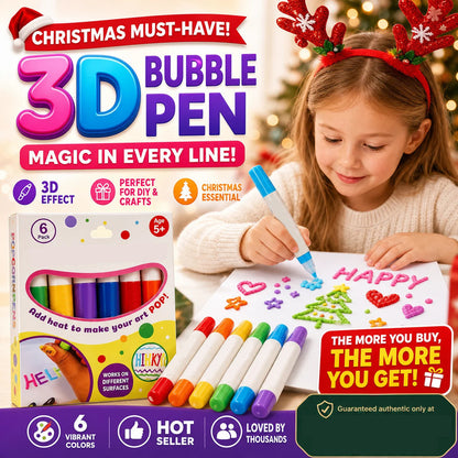 🎁🎄Weihnachten Hot Verkauf 50% Rabatt📢🔮Magische Puffy Bubble Stifte– 3D-Zeichnen mit nur einem Strich!